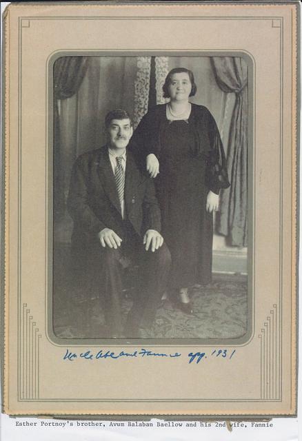 Fannie Ellis & Avrum Balaban Baellow, 1931