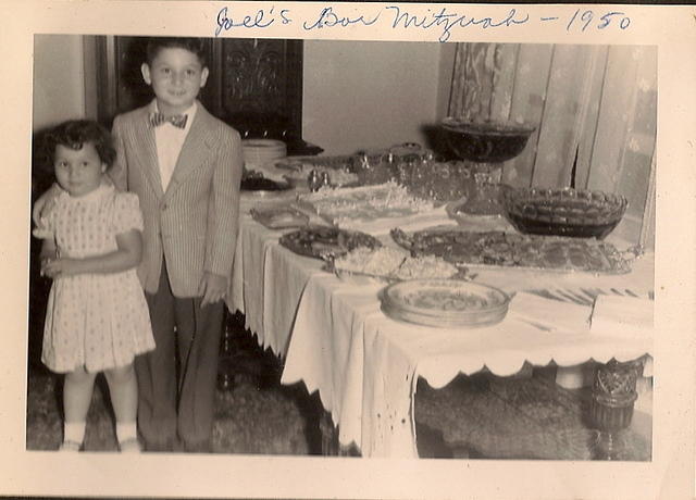 1950 - Marcia Clutz Tropp & Larry Clootz at Joel Pelofsky's Bar Mitzvah reception