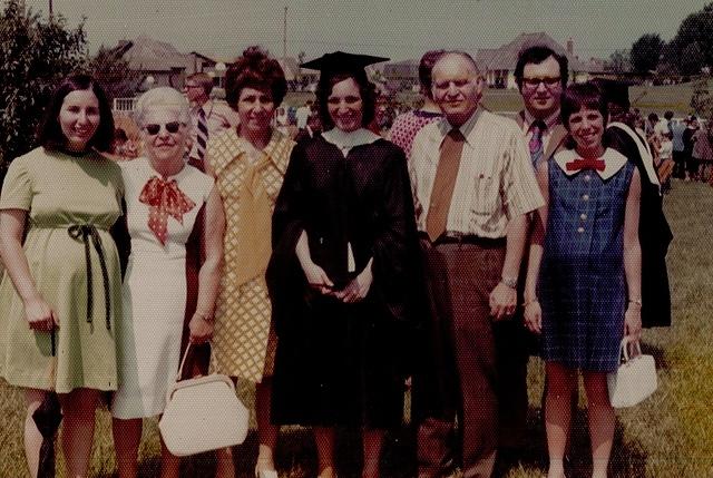 Linda Clutz Cohn, Ella Bogart Clutz Goldstein, Thelma Hecht Clutz, Marcia Clutz Tropp, Ted Clutz, Larry Clootz, Barbara Solomon Cloot