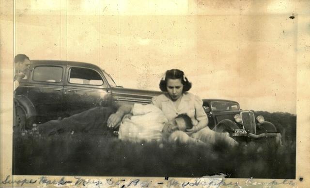 Thelma Hecht & Theodore Ted Clutz, Swope Park, May ?, 1941