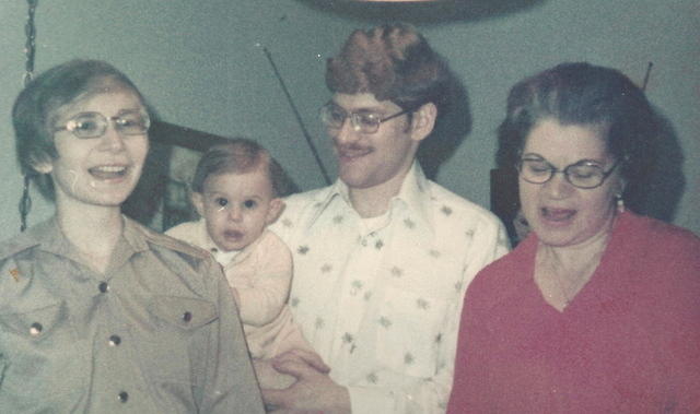 Linda and Herb Siegel holding Adam and Eva Cohn Tulchinsky