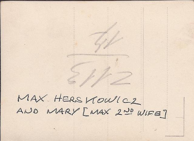 Max Herskowicz and Mary (Max 2nd wife)