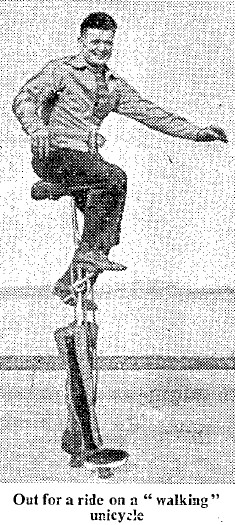 Steinlauf walking unicycle, 1952