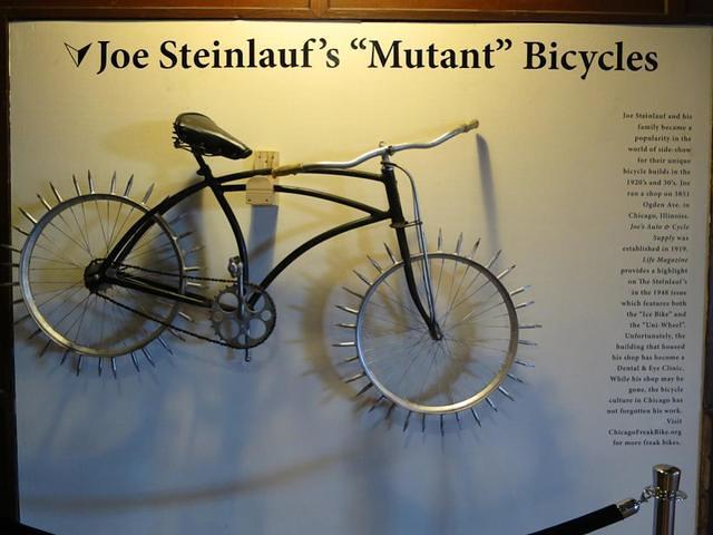 Joe Steinlauf Bike Bicycle Bike on display at the North Carolina Transportation Museum in Spencer, NC.