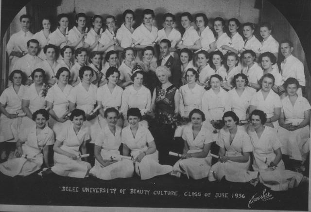 Rose Steinlauf Zaitz at Beauty School Graduation, 1936