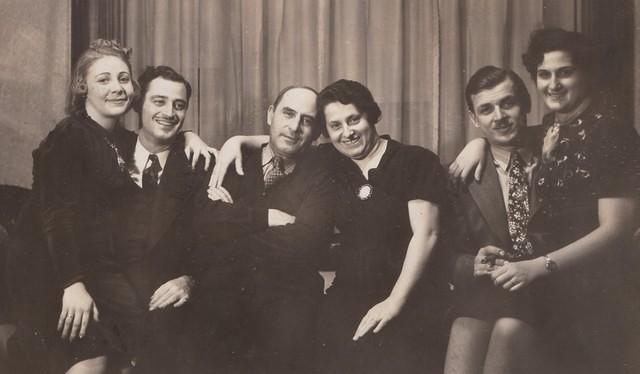 David Steinlauf and his ex wife, Dorothy Hulda Wegner Steinlauf with friends.