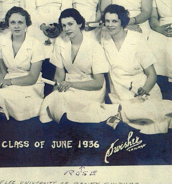 Rose Steinlauf Zaitz Beauty School Graduation, 1936