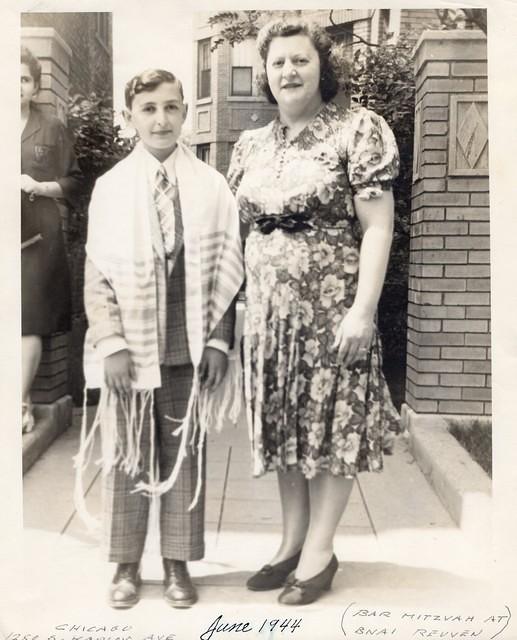 Ellis and Sarah Steinlauf Schuman at his bar mitzvah