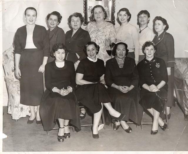 Esther Yellen Steinlauf (second to right), Hebrew Porochial School Board, 1950's