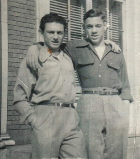 Norman Baellow & friend Bob Horwitz. 1947.