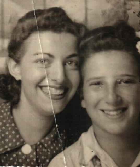 Anna Portnoy and friend.  8/9/1941 Chicago, IL