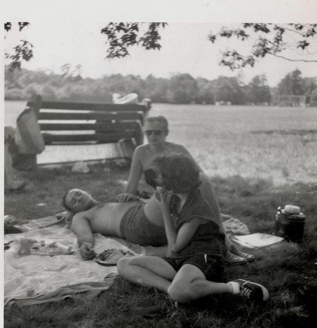 Bill Silvern, Violet Bleier Silvern and Florence Flo Weiss Rosof June, 1952