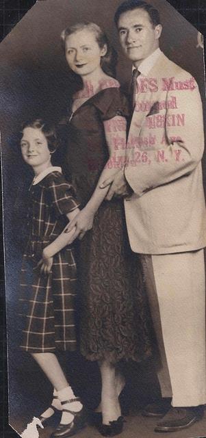 Flo Rosof Weiss, Violet Bleier Silvern and Bill Silvern at Violet and Bill's wedding August 20, 1950