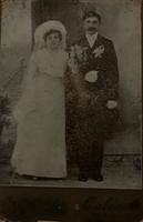 Wedding portrait of Shimon David Shoikhet and his first wife