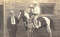 Kolman, Norman & Morris on Tony, and Leon Baellow (standing), 1935 (front)