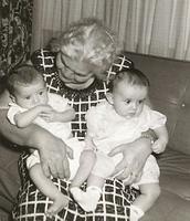 Dovy and Debbie w Chike Cohn Baellow, Aug 1958