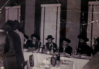 Gershon Meyer with the Tsalemer Rav to his right