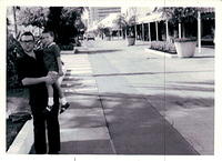 Jacob Breier holding Shiya Breier in Miami Beach, Florida