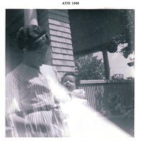 Chava Eva Silber Breier holding baby Feigy Breier Rosenberg