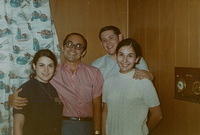 1969, 10 (Sept) - Roni and Ian Belson with Leslie and Linda Cohn at Louis Cohn's Birthday