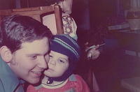 Les Cohn adn Greg at Larry's Bday - Feb 15, 1972