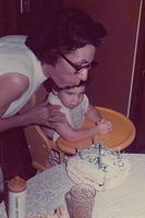 Thelma Clutz & Greg Clootz at Thelma's Birthday - Aug 15, 1972