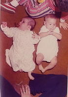 Legs of Greg Clootz, Tricia Clootz and Amy Cohn Jacobson on the right - Labor Day, 1972