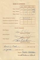 Les Cohn, Report Card, 1959 3