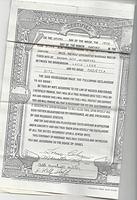 Marriage Certificate of Louis Cohn & Marrieta Ritz, 1943