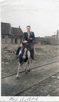 Louis Cohn on Uncle Morris Baellow's horse, "Tony", 1942