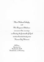 Wedding invitation for Ben and Mildred Galitzky Schulman, 1929