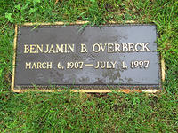 Benjamin Ben Overbeck Headstone