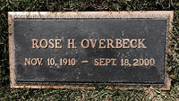 Rose Hecht Overbeck Headstone