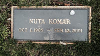 Nuta Komar Headstone