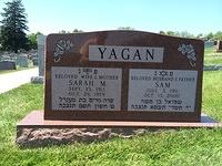 Sarah and Sam Yagan Headstone