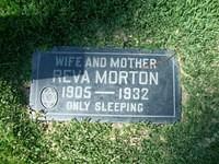 Reva Bogart Morton Headstone.  See notes.