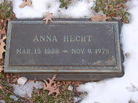 Headstone of Anna Hecht