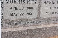 Morris & Annie Plotsky Ritz Headstone