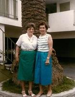 July 1986 - Thelma Hecht & friend, Salvang, California.