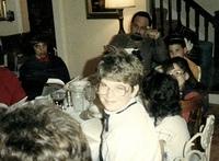 1987 Pessach Passover Seder - (L to R) Barbara Solomon Clootz, Larry Clootz, Marc Tropp, Becca Cohn Wexler, Tricia Clootz, Pam Tropp