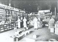 Toby Leichter and Louis Plotsky at the Leichter's grocery store in 1919