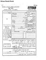 Miriam Plotsky Yad Vashem Page of Testimony