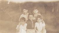 Robert Ribakoff (upper right) and Abe Ribakoff (lower right) w friends