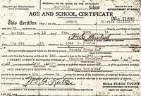 Charlie Steinaluf School Certificate, 1914