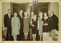 Maurice and Esther Yellen Steinlauf, Dave Steinlauf, Anne Steinlauf Moskowitz, Charlie Steinlauf, Lena Nathan Steinlauf, Sarah Steinlauf Schuman, Shirley Steinlauf Kipnis, and Joe Steinlauf, 1968