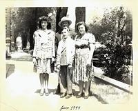 Frieda Fritzi Schuman Dougoll, Lewis Schuman, Sarah Steinlauf Schuman, and Ellis at his Bar Mitzvah, June, 1944