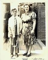 Ellis and mother Sarah Steinlauf Schuman, Bar Mitzvah Day, June, 1944