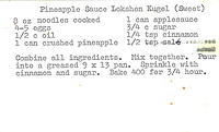 Pinapple Sauce Lokshen Kugel (sweet)