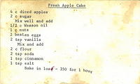 Fresh Apple Cake