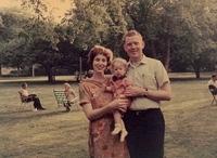 Joyce Steinlauf Corcia holding Rivka Weiss Goldstein and Joe Weiss